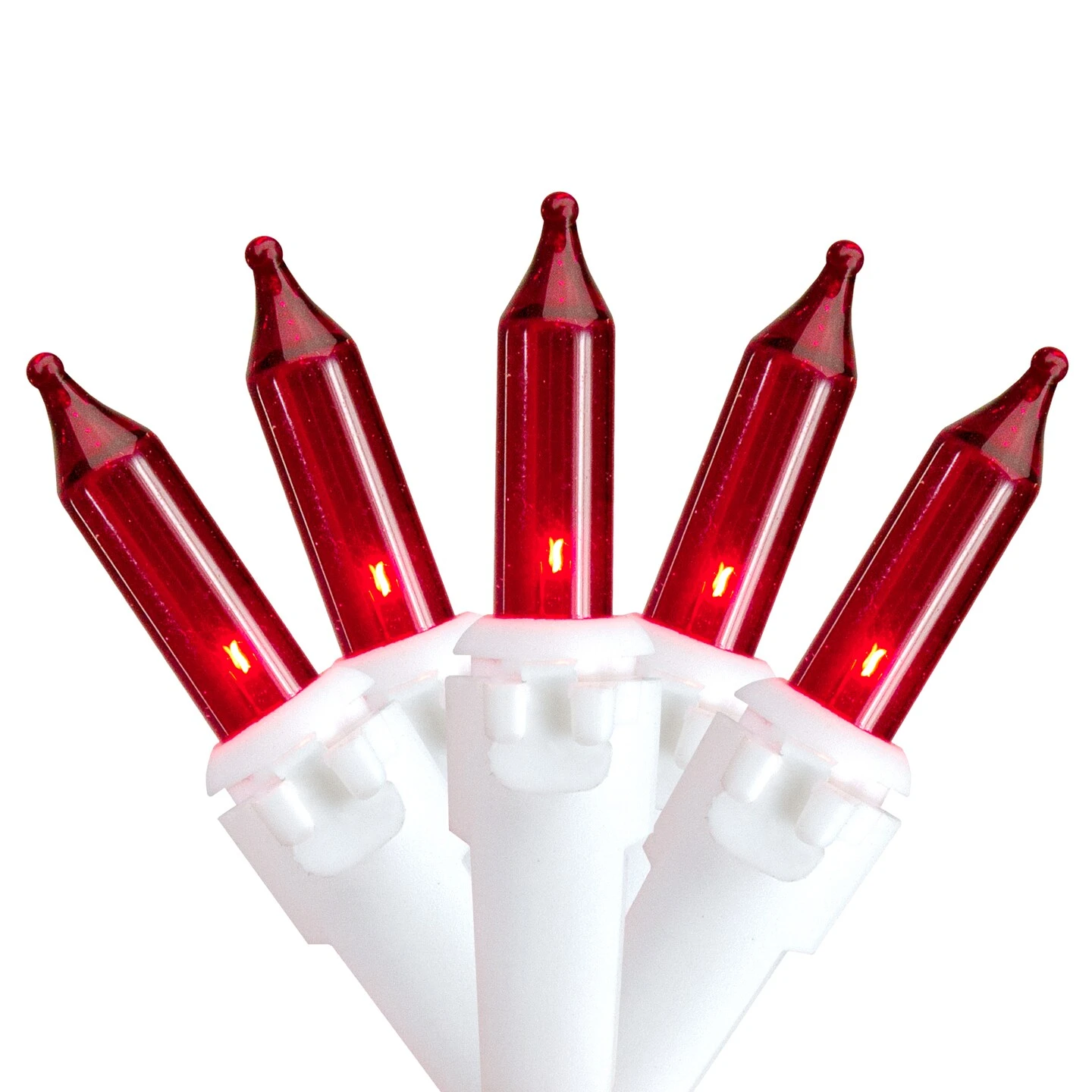 Northlight Mini Incandescent Icicle Christmas Lights - Red - 3.5' White Wire - 100ct 7 Northlight Mini Incandescent Icicle Christmas Lights - Red - 3.5' White Wire - 100ct - Image 5