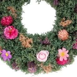 Northlight Thistle Mixed Floral Spring Wreath - 13" - Pink And Purple Green 14 Northlight Thistle Mixed Floral Spring Wreath - 13" - Pink And Purple Green -Northlight 3459308334505411808
