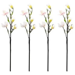 Northlight Magnolia Artificial Floral Sprays- 33" - White And Pink - Set Of 4 -Northlight 34734006239792