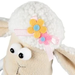 Northlight Plush Springtime Floral Sheep Gnome Easter Decoration - 9" - Gray And White -Northlight 347809813599024
