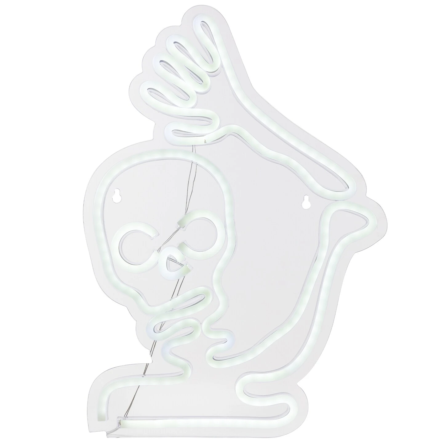 Northlight LED Skeleton Neon Lighted Halloween Wall Or Window Decoration - 15" White 5 Northlight LED Skeleton Neon Lighted Halloween Wall Or Window Decoration - 15" White - Image 3