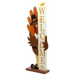 Northlight Turkey Welcome Fall Harvest Outdoor Porch Sign - 35.5" Brown 14 Northlight Turkey Welcome Fall Harvest Outdoor Porch Sign - 35.5" Brown -Northlight 359324400828240