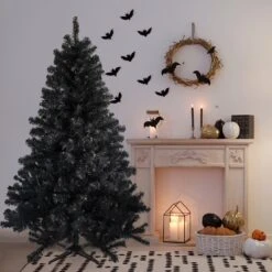 Northlight Full Colorado Spruce Artificial Halloween Tree - 6' - Black - Unlit