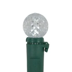 Northlight LED G12 Berry Christmas Lights - Pure White - 16' Green Wire - 50ct -Northlight 359942020217872