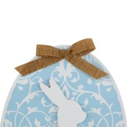 Northlight Easter Egg With Bunny And Burlap Bow Wooden Wall Decoration - 9.5" - Blue 16 Northlight Easter Egg With Bunny And Burlap Bow Wooden Wall Decoration - 9.5" - Blue -Northlight 359942405725200