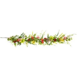 Northlight Poppy And Eucalyptus Spring Garland - 5' - Red And Yellow