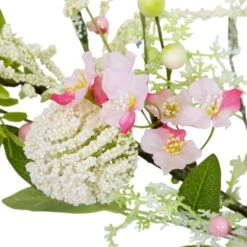 Northlight Hydrangea And Berry Floral Spring Garland - 5' - Pink And White -Northlight 359942730288144