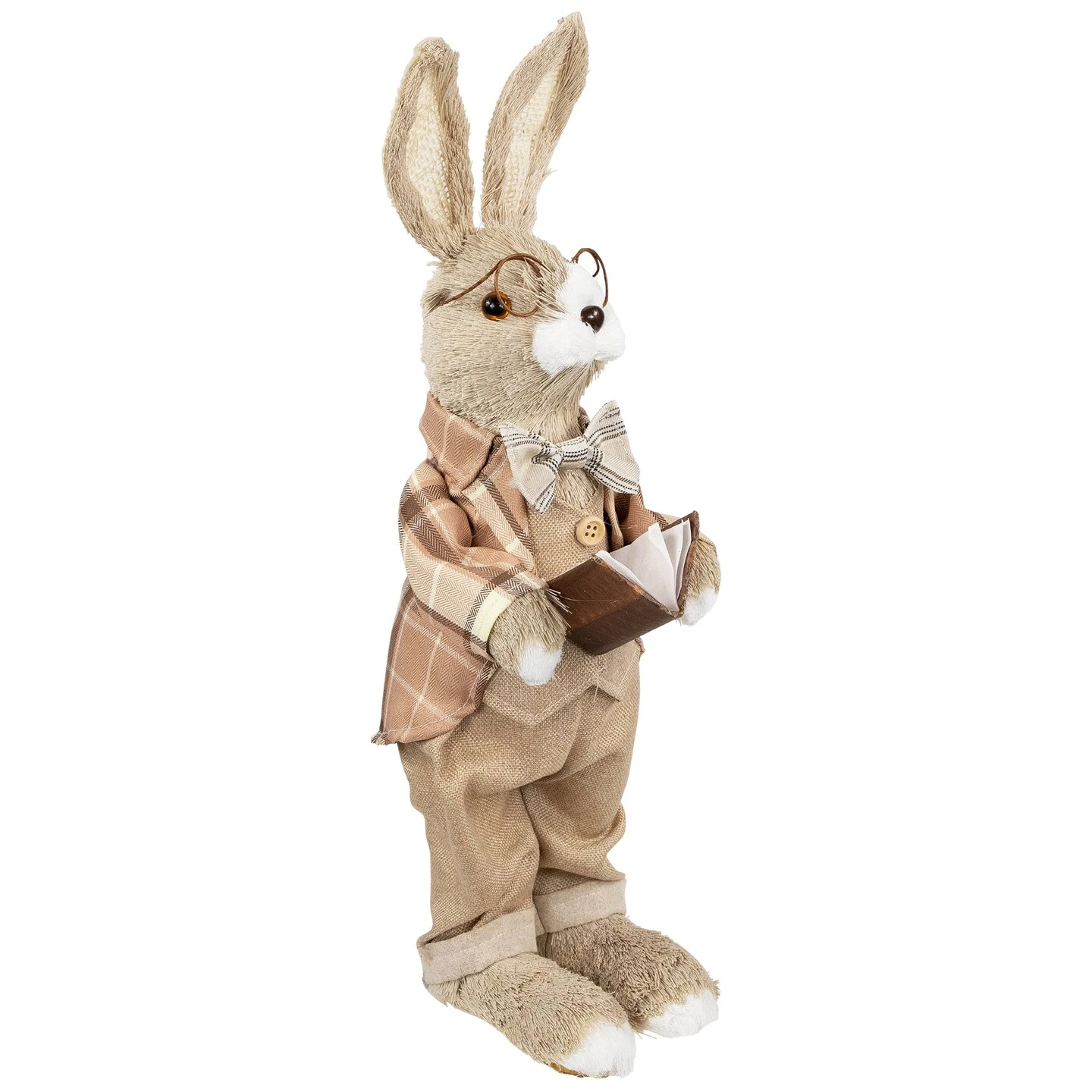 Northlight Rustic Boy Rabbit Easter Figure With Book - 16.25" - Beige 8 Northlight Rustic Boy Rabbit Easter Figure With Book - 16.25" - Beige - Image 6