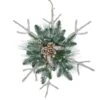Northlight Frosted Mixed Pine Twig Snowflake Christmas Ornament - 24" Green -Northlight 363453186171552