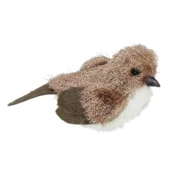 Northlight Sparkling Bird Figure Christmas Decoration - 6.5" - Brown And White -Northlight 363453555675808