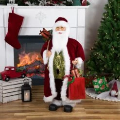 Northlight Santa Claus With Gift Bags Christmas Figure -36" Red 12 Northlight Santa Claus With Gift Bags Christmas Figure -36" Red -Northlight 363453639680672
