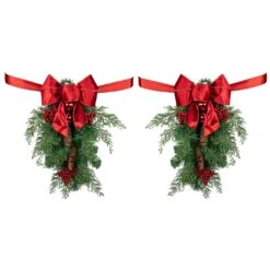 Northlight Set Of 2 Mixed Cedar And Pine Christmas Chair Back Swags Green 13 Northlight Set Of 2 Mixed Cedar And Pine Christmas Chair Back Swags Green -Northlight 363454006157984