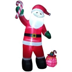 Northlight LED LIghted Inflatable Santa Claus With Toy Sack Outdoor Christmas Decoration - 8' Red 8 Northlight LED LIghted Inflatable Santa Claus With Toy Sack Outdoor Christmas Decoration - 8' Red -Northlight 363454069072544