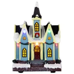 Northlight LED Lighted Snowy Church Christmas Village Display Piece - 6" Multi -Northlight 363454400422560 2