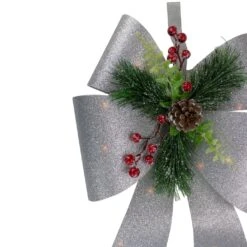 Northlight 19" LED Lighted Sliver Tinsel Bow Christmas Decoration Silver 9 Northlight 19" LED Lighted Sliver Tinsel Bow Christmas Decoration Silver -Northlight 363454723383968