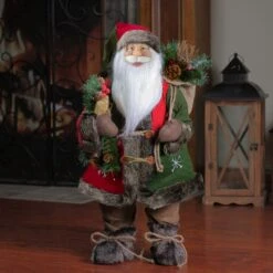Northlight 24" Country Rustic Santa Claus With Snowflake Jacket Christmas Figure Brown 11 Northlight 24" Country Rustic Santa Claus With Snowflake Jacket Christmas Figure Brown -Northlight 363454779101856