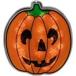Northlight Lighted Jack O' Lantern Halloween Window Decoration - 13.5" Orange 12 Northlight Lighted Jack O' Lantern Halloween Window Decoration - 13.5" Orange -Northlight 368605110320096