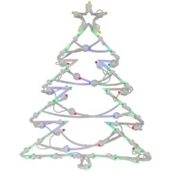 Northlight LED Lighted Christmas Tree Window Silhouette Decoration - 16" - Multicolor Lights White 11 Northlight LED Lighted Christmas Tree Window Silhouette Decoration - 16" - Multicolor Lights White -Northlight 368605692902624