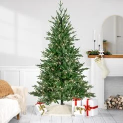 Northlight Real Touch™ Pre-Lit Medium Grande Spruce Artificial Christmas Tree - 6' - Clear Lights Green -Northlight 368605891903200 2