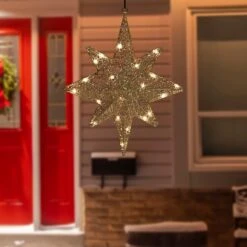 Northlight LED Lighted Hanging Bethlehem Star Outdoor Christmas Decoration - 22" - Warm White Gold 11 Northlight LED Lighted Hanging Bethlehem Star Outdoor Christmas Decoration - 22" - Warm White Gold -Northlight 368606395874272