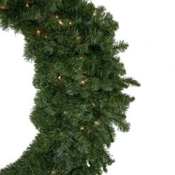 Northlight Pre-Lit Canadian Pine Artificial Christmas Wreath - 48" - Clear Lights Green -Northlight 368606628658144
