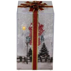 Northlight Musical Santa Lighted Snowing Gift Box With Ribbon Christmas Decoration - 12" Multi 14 Northlight Musical Santa Lighted Snowing Gift Box With Ribbon Christmas Decoration - 12" Multi -Northlight 368606642405088
