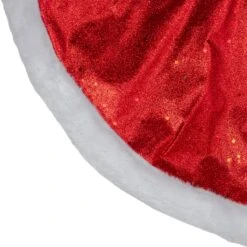 Northlight 20" Red Glittered Mini Christmas Tree Skirt With A Faux Fur Trim 10 Northlight 20" Red Glittered Mini Christmas Tree Skirt With A Faux Fur Trim -Northlight 369607834188768