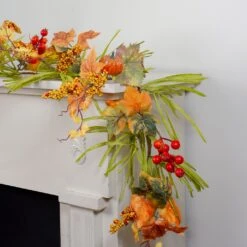 Northlight Mini Pumpkins And Berry Clusters Artificial Fall Harvest Garland - 5' X 10" - Green And Orange 9 Northlight Mini Pumpkins And Berry Clusters Artificial Fall Harvest Garland - 5' X 10" - Green And Orange -Northlight 369608907930592