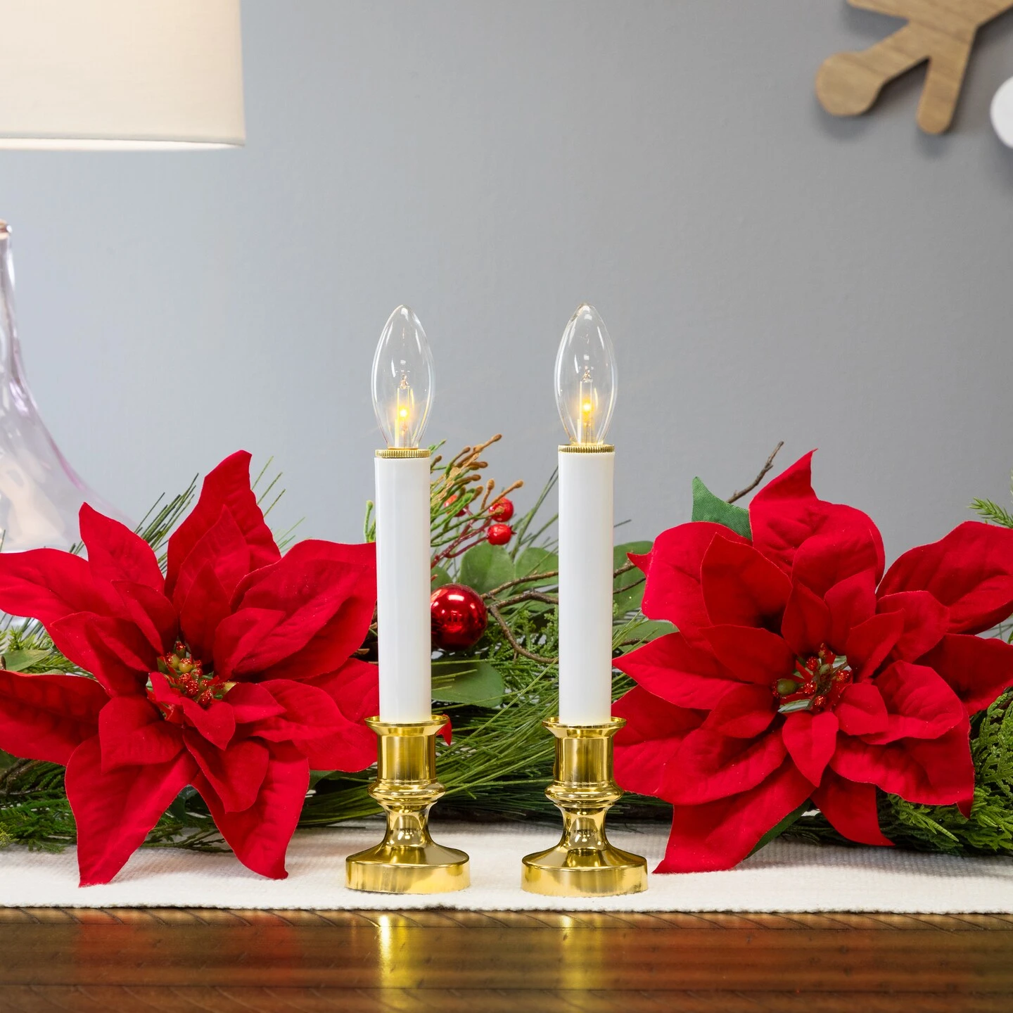 Northlight Single Light Window Candles - 9" - White - Set Of 2 5 Northlight Single Light Window Candles - 9" - White - Set Of 2 - Image 3