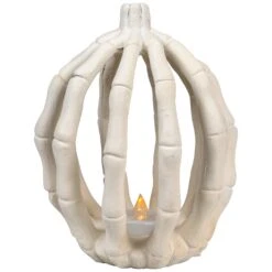 Northlight LED Lighted Skeleton Pumpkin Halloween Decoration - 6.25" Beige 12 Northlight LED Lighted Skeleton Pumpkin Halloween Decoration - 6.25" Beige -Northlight 37718148478384