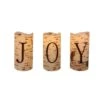 Northlight Set Of 3 Battery Operated JOY Christmas LED Flame-Less Candles 6" White