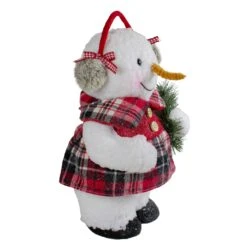 Northlight Plush Girl Snowman With Ear Muffs And Wreath Christmas Figure - 12" White 10 Northlight Plush Girl Snowman With Ear Muffs And Wreath Christmas Figure - 12" White -Northlight 380291613844128