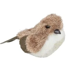 Northlight Sparkling Bird Figure Christmas Decoration - 6.5" - Brown And White -Northlight 380291974959776 2
