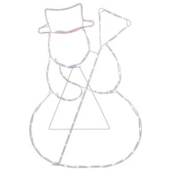 Northlight 28" Lighted Standing Snowman Silhouette Outdoor Christmas Decoration White -Northlight 380292042711712