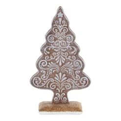 Northlight Glittered Gingerbread Tree Christmas Decoration - 8.25" Beige
