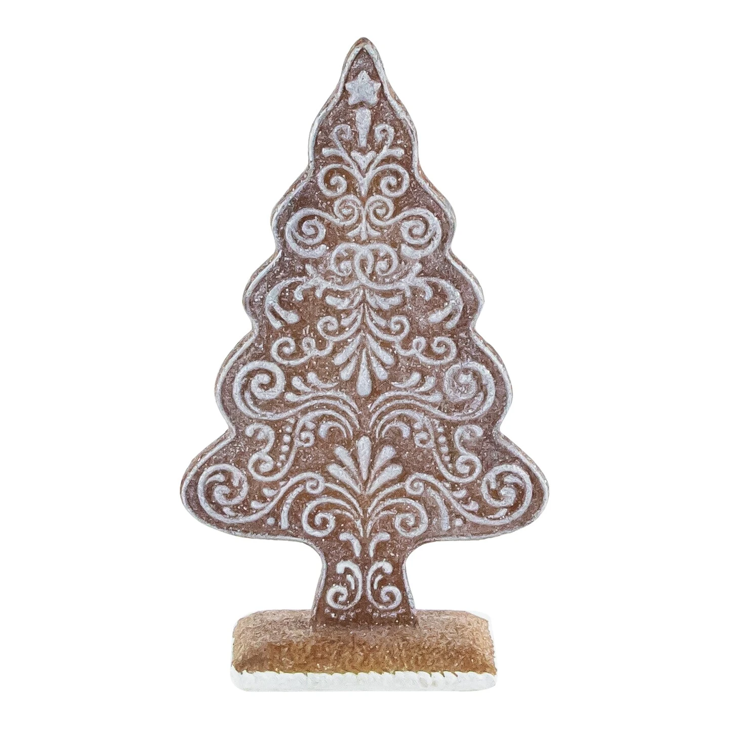 Northlight Glittered Gingerbread Tree Christmas Decoration - 8.25" Beige 3 Northlight Glittered Gingerbread Tree Christmas Decoration - 8.25" Beige