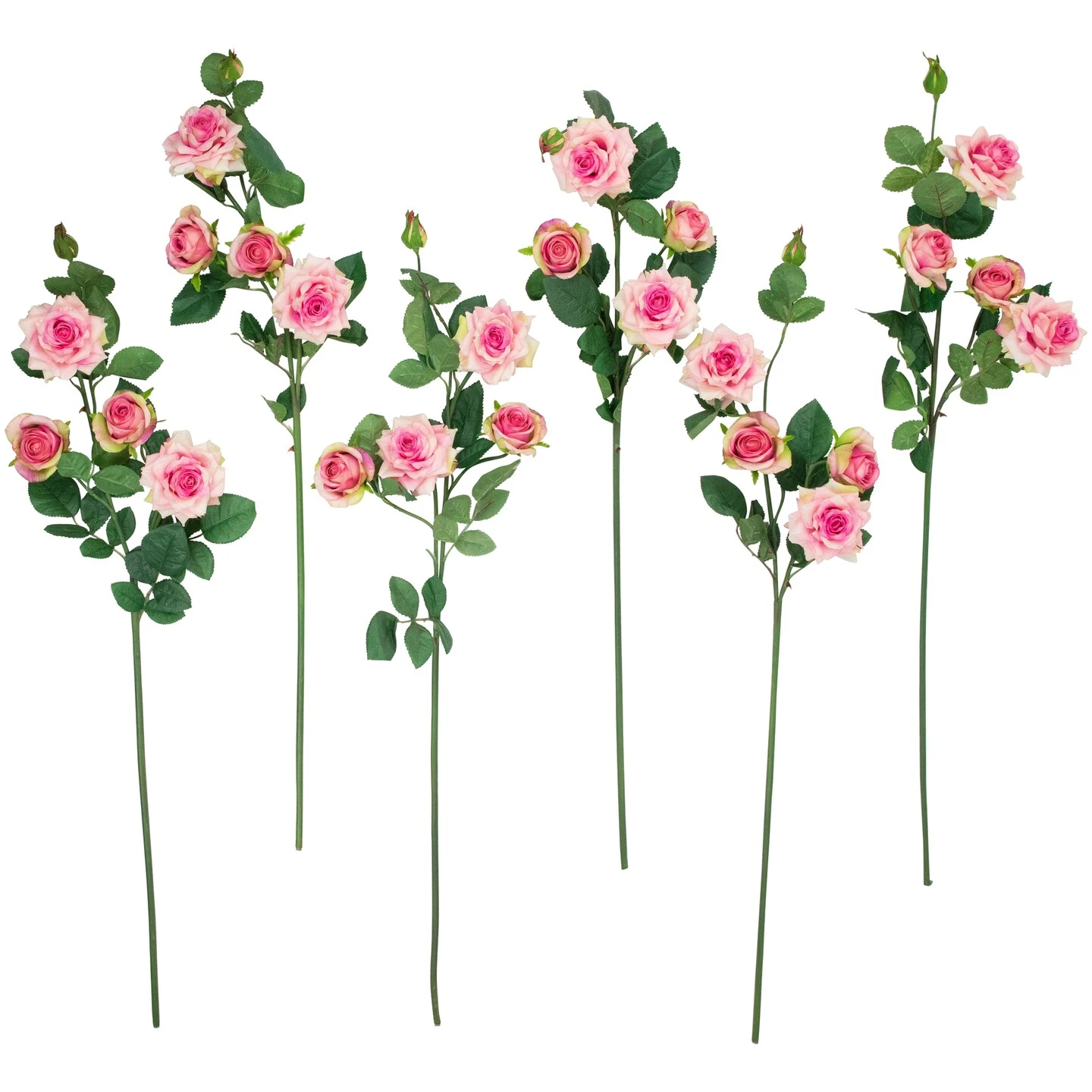Northlight Real Touch™ Coral Pink Artificial Rose Floral Sprays, Set Of 6 - 35" 3 Northlight Real Touch™ Coral Pink Artificial Rose Floral Sprays, Set Of 6 - 35"