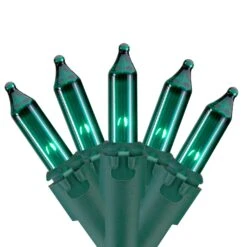 Northlight Mini Incandescent Christmas Lights - Teal Green - 35' Green Wire - 100ct -Northlight 380292188463776