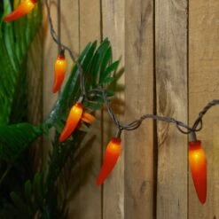 Northlight 35-Count Orange Chili Pepper Patio String Light Set, 22.5ft Brown Wire -Northlight 380292224639648