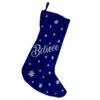 Northlight 18" LED Blue Stocking "Believe" With White Snowflakes 1 Northlight 18" LED Blue Stocking "Believe" With White Snowflakes -Northlight 380292259766944