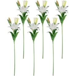 Northlight Real Touchâ„¢ Artificial Casa Blanca Lily Sprays - 38" - White - Set Of 6