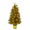 Northlight 3' Pre-Lit Gold Fiber Optic Artificial Christmas Tree, White Lights 2 Northlight 3' Pre-Lit Gold Fiber Optic Artificial Christmas Tree, White Lights -Northlight 380292270252704