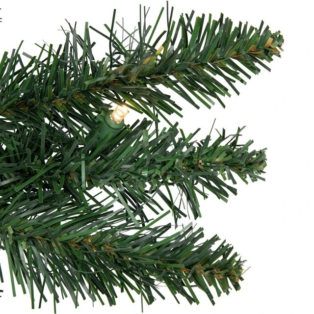 Northlight Pre-Lit Commercial Buffalo Fir Christmas Garland - 50' X 12" - Warm White LED Lights Green 5 Northlight Pre-Lit Commercial Buffalo Fir Christmas Garland - 50' X 12" - Warm White LED Lights Green - Image 3