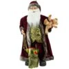 Northlight 32" Burgundy Santa Claus With Teddy Bear And Gift Bag Christmas Figure Red 1 Northlight 32" Burgundy Santa Claus With Teddy Bear And Gift Bag Christmas Figure Red -Northlight 380292461617824