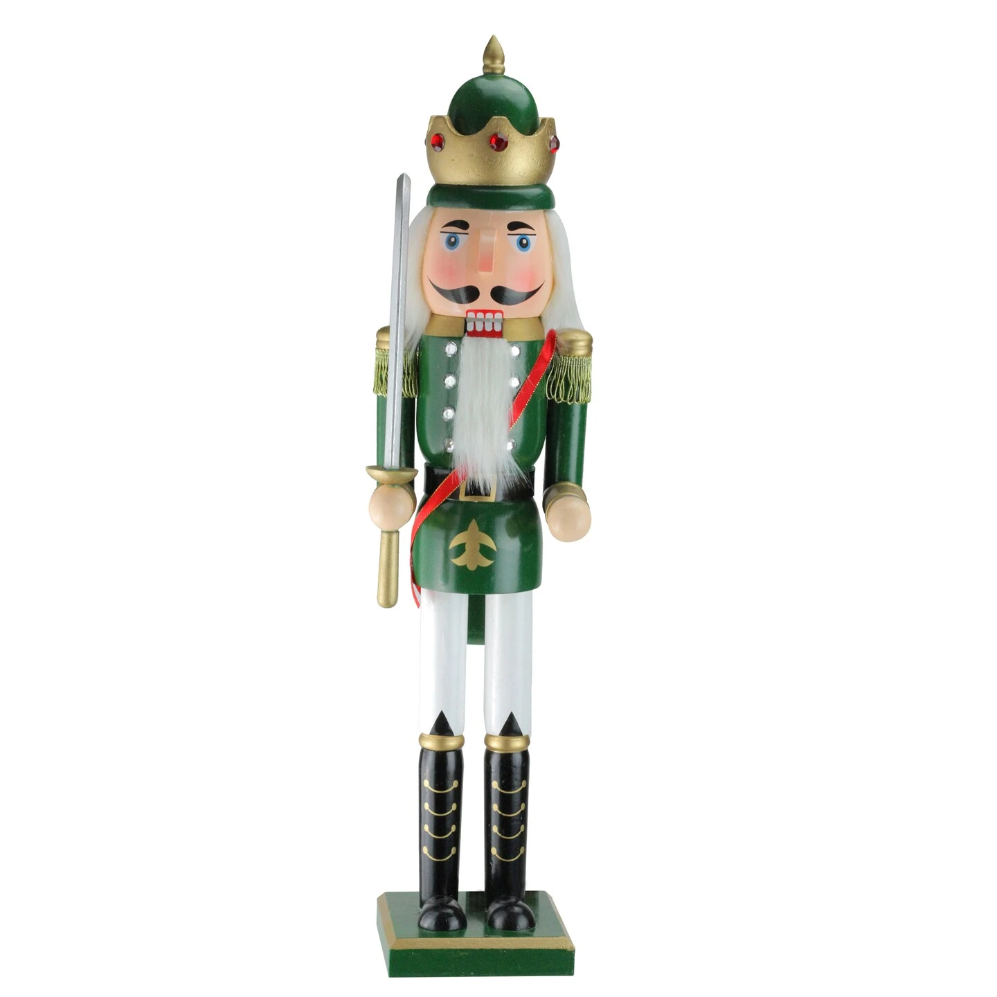 Northlight 24" Green And Gold Christmas Nutcracker King With Sword 8 Northlight 24" Green And Gold Christmas Nutcracker King With Sword - Image 6