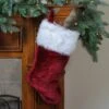 Northlight Traditional Christmas Stocking With Cuff - 20" - Burgundy And White Red -Northlight 380292515619488