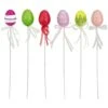 Northlight Set Of 6 Colorful Speckled And Glittered Easter Egg Picks, 14.5" Pink -Northlight 380292526105248