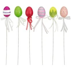 Northlight Set Of 6 Colorful Speckled And Glittered Easter Egg Picks, 14.5" Pink 17 Northlight Set Of 6 Colorful Speckled And Glittered Easter Egg Picks, 14.5" Pink -Northlight 380292526105248 2
