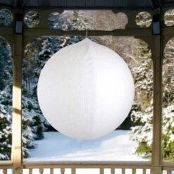 Northlight Inflatable Tinsel Commercial Outdoor Christmas Ball Ornament Decoration - 23.5" - White -Northlight 380292637254304