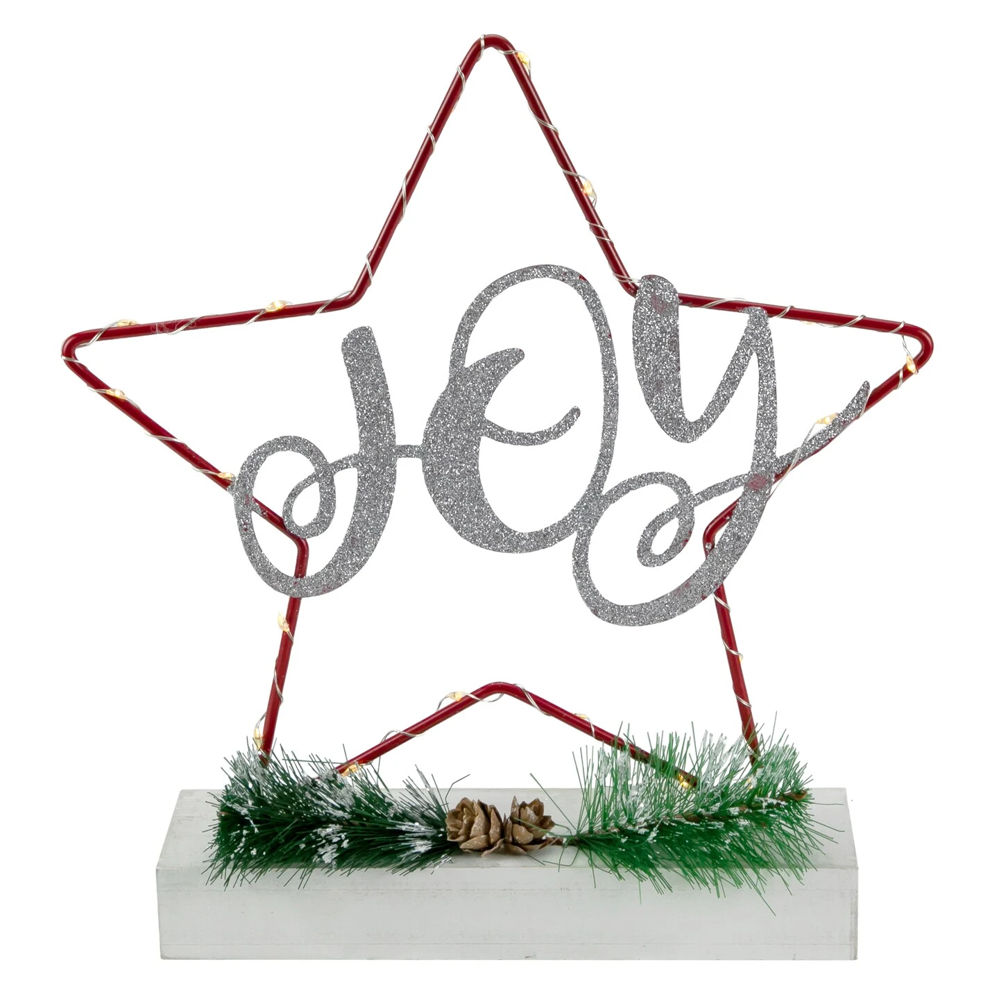 Northlight LED Lighted Star Silhouette Christmas "Joy" Sign - 11" Red 4 Northlight LED Lighted Star Silhouette Christmas "Joy" Sign - 11" Red - Image 2